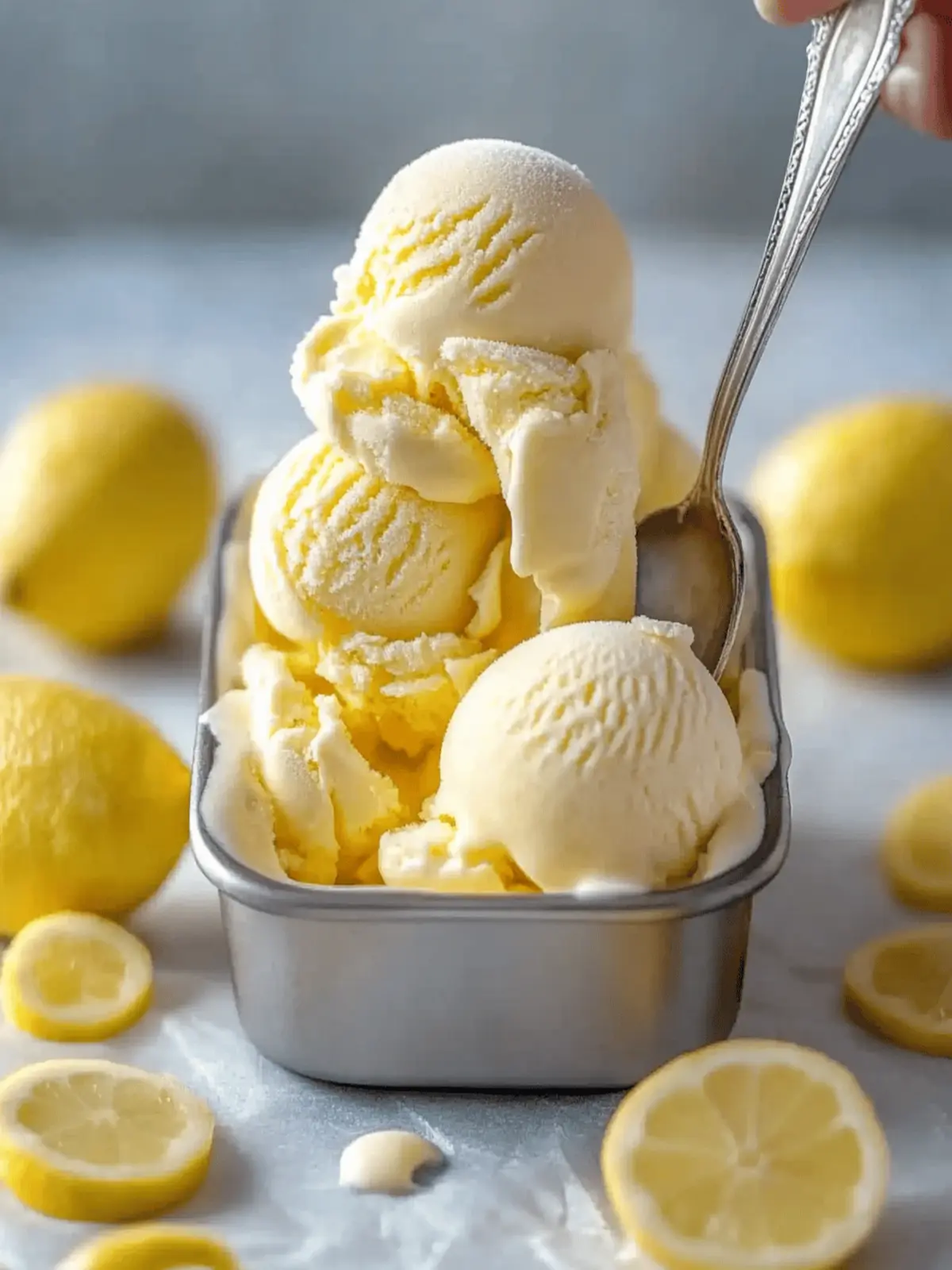 Tangy Lemon Curd Ice Cream