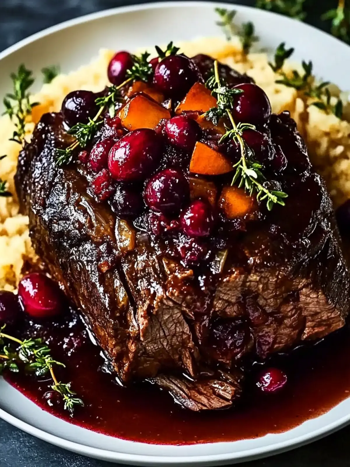 Slow-Braised Beef Roast with Cranberry Balsamic Glaze Bliss 4 Slow-Braised Beef Roast with Cranberry Balsamic Glaze